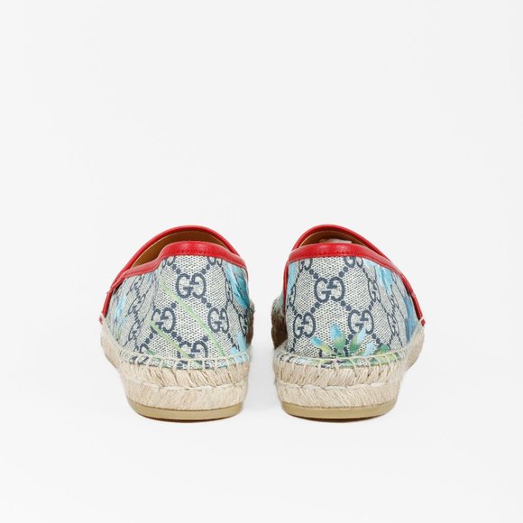 *SOLD* Gucci GG Supreme Canvas Blue Blooms Espadrilles - Picture 3 of 10